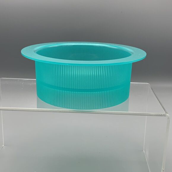 Vtg 6.5" Tupperware Microwavable Acrylic Hard Plastic Dip Soup Bowl Aqua 2875A-2 - Picture 8 of 9